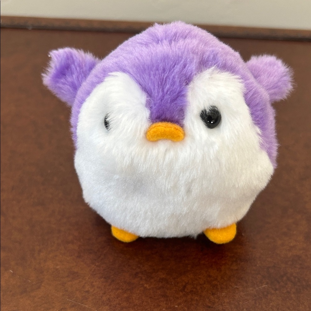 Charming Purple and White Penguin Plush Toy